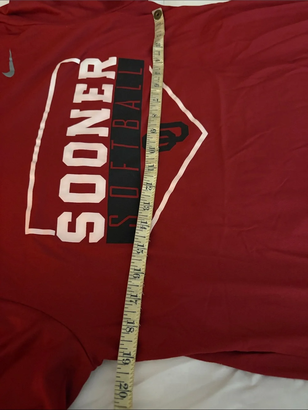 Nike Crimson and White Sooner Softball Tee